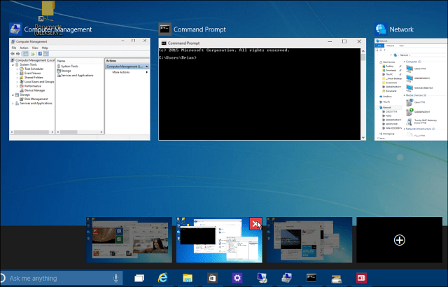 Sulgege Windows 10 virtuaalne töölaud