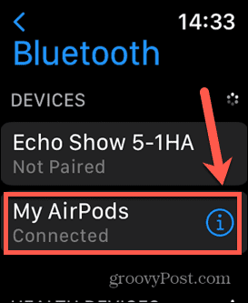 Apple Watchiga ühendatud airpod