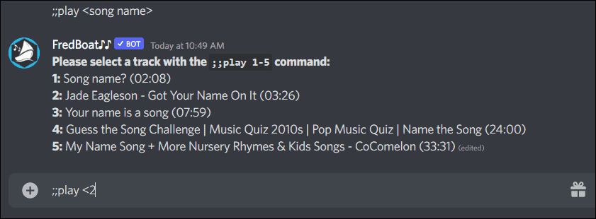 vali lugu fredboat muusika bot discord
