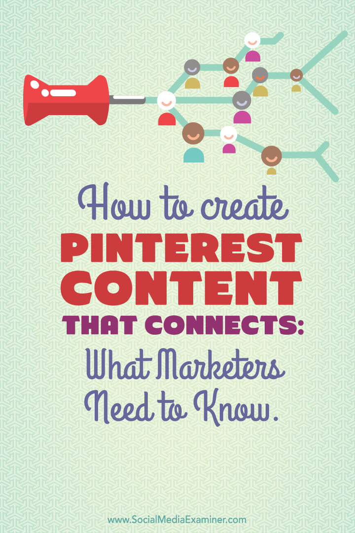 Kuidas luua Pinteresti sisu, mis ühendab: mida turundajad peavad teadma: sotsiaalmeedia eksamineerija