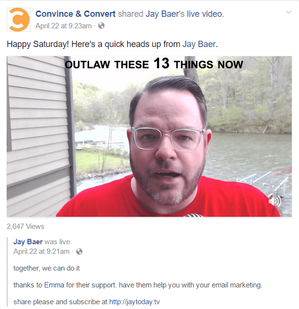 Jay paneb video iga Jay Today osa kohta neljale erinevale sotsiaalmeedia platvormile, samuti ajaveebipostituse LinkedIni, Mediumisse ja oma veebisaidile.