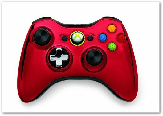 Xbox 360 kroomkontroller punane
