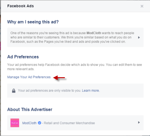facebooki reklaamieelistused