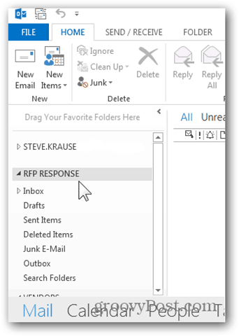Lisage postkast Outlook 2013 - loendis on uus täiendav postkast