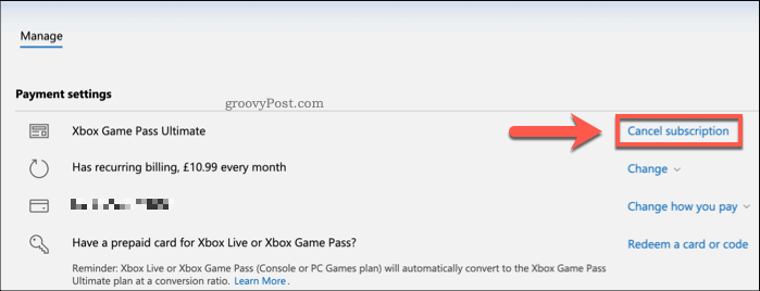 Xboxi tellimuse tühistamine