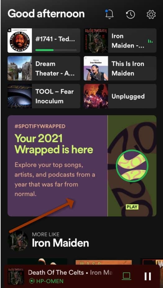 Käivitage Spotify Wrapped