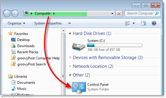 vaadata juhtpaneeli minu arvutist Windows 7-s