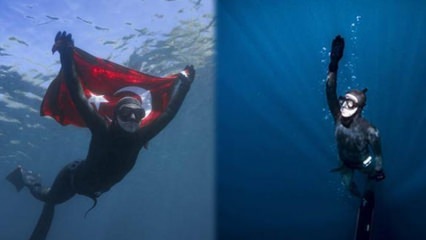 Ajalooline sukeldumine Antarktikas rahvussportlaselt Şahika Ercümenilt