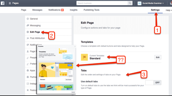 Siit saate teada, kuidas muuta oma Facebooki lehe paigutust ärihalduri abil.