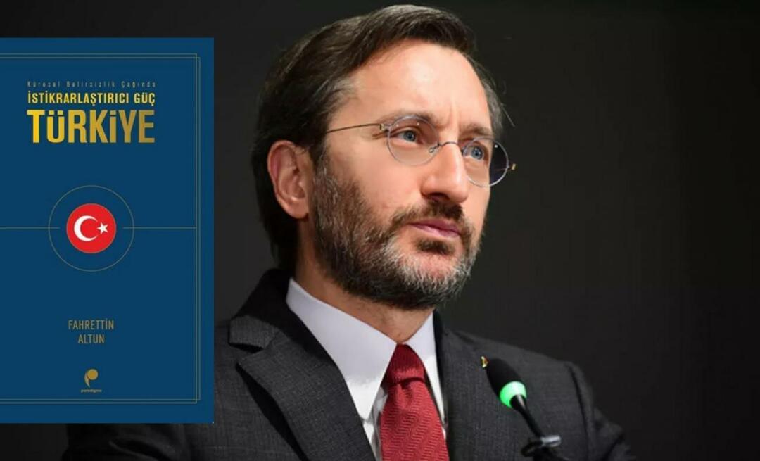 Uus raamat kommunikatsioonidirektor Fahrettin Altunilt: Jõu stabiliseerimine Türkiye