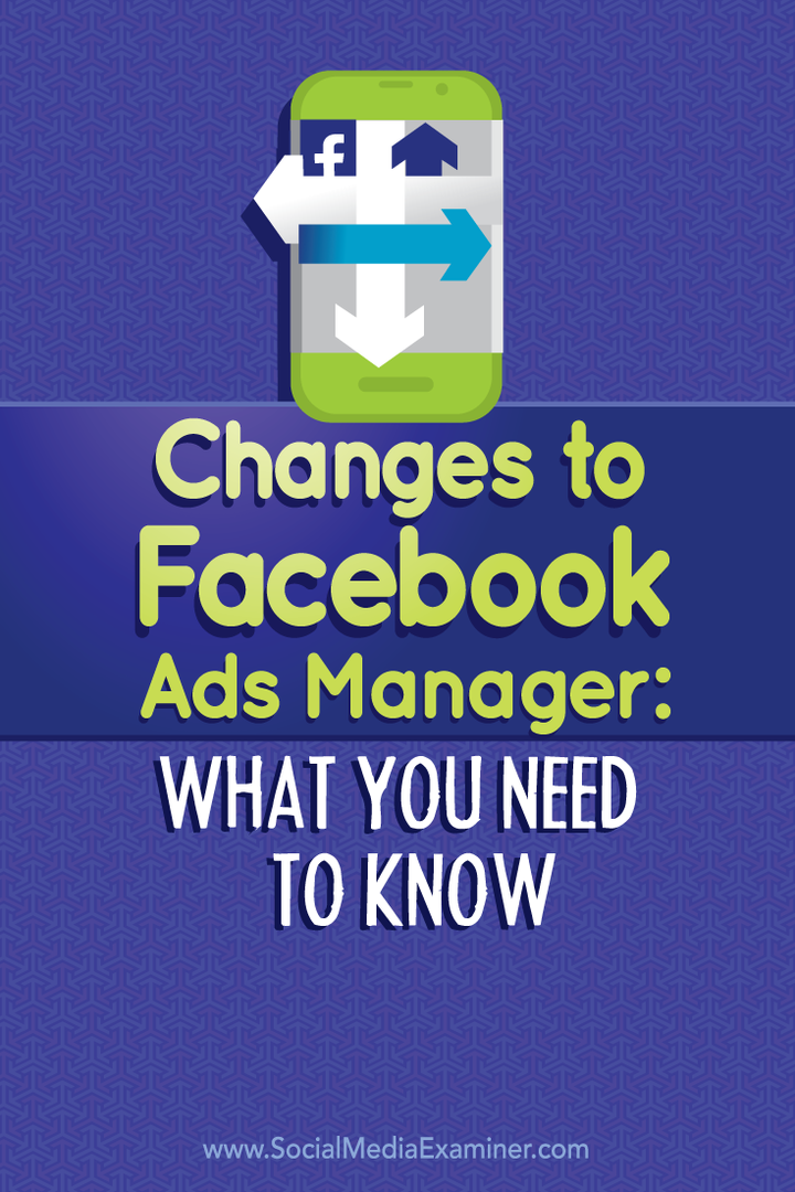 muudatused facebooki reklaamihalduris