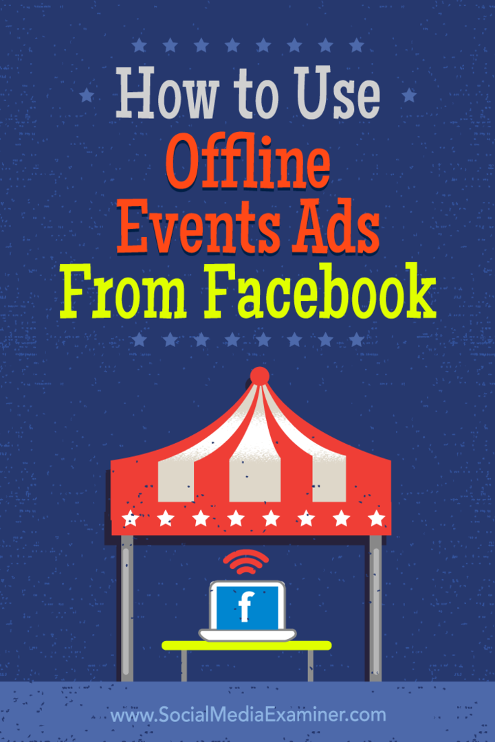 Kuidas kasutada Facebooki võrguühenduseta sündmuste reklaame, autor Ana Gotter sotsiaalmeedia eksamineerijal.