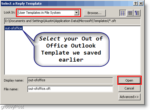 Outlook 2007 - Outlooki reegli loomine malli valimiseks