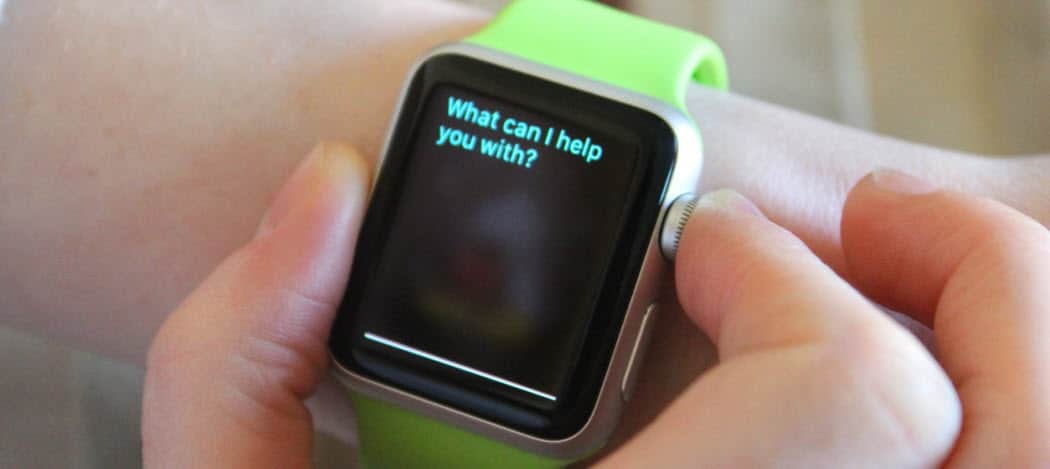 Siri kasutamine Apple Watchis otsimiseks