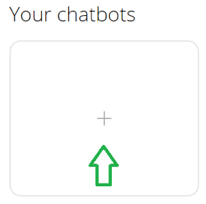 Käivitage Chatfuelis uus vestlusrobot.