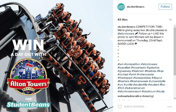 Kasutage oma Instagrami võistluspostituste jaoks pilkupüüdvaid pilte.