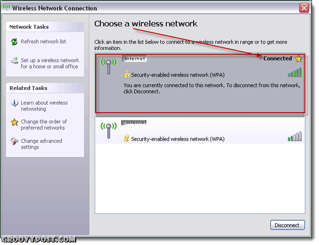 traadita võrgu konfiguratsiooni Windows XP