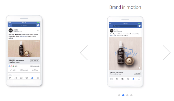 Facebooki loomepood debüteeris uue tootmispõhise lähenemise nimega Create to Convert raamistik, et lisada piltidele kerge liikumine, et luua veenvam ja tõhusam otsese vastusega reklaamid.