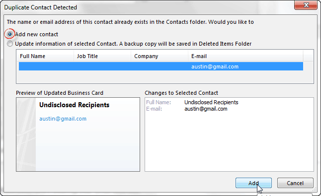 Pange Outlook ilmuma, kui soovite saata e-kirju avalikkusele kättesaamatutele adressaatidele