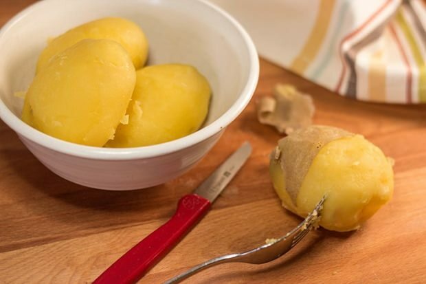 salenemist keedetud kartulitega