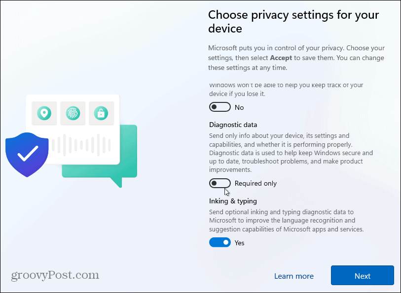 privaatsusseaded Windows 11