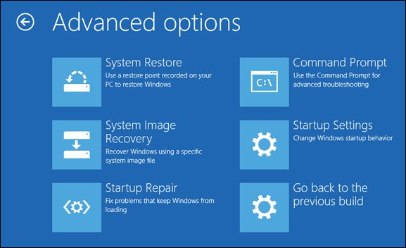 Täpsemad buutimisvalikud Windows 10