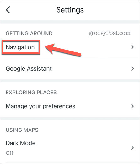 google mapsi navigeerimisseaded
