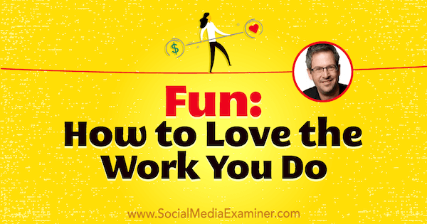 Lõbus: kuidas armastada oma tööd, kasutades sotsiaalmeediaturunduse Podcastis Joel Commilt saadud teadmisi.