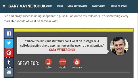 Gary Vanderchuki tsitaat Snapchati tähtsusest