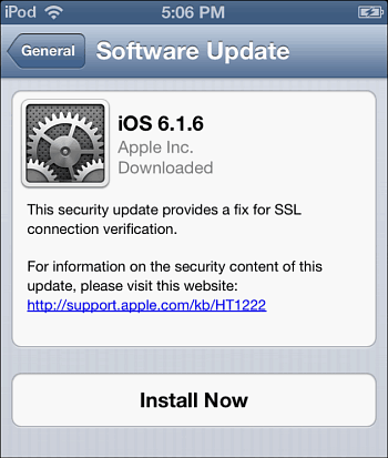 iOS 6.1.6 värskendus