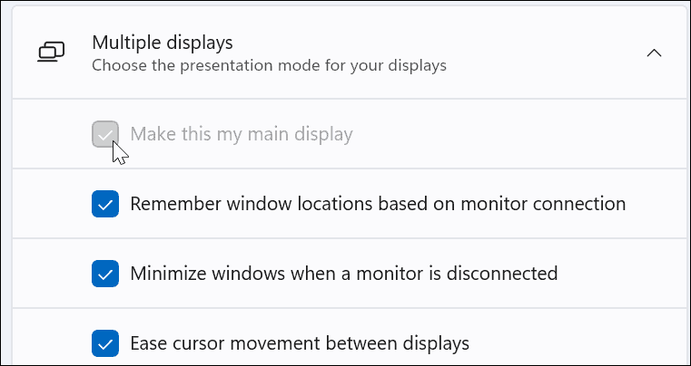 teisaldage tegumiriba Windows 11 teisele monitorile