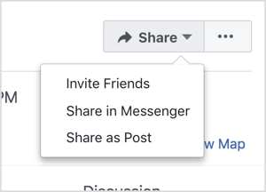 Reklaamige oma Facebooki sündmust, kutsudes sõpru ja jagades seda Messengeri kaudu ja postitusena.