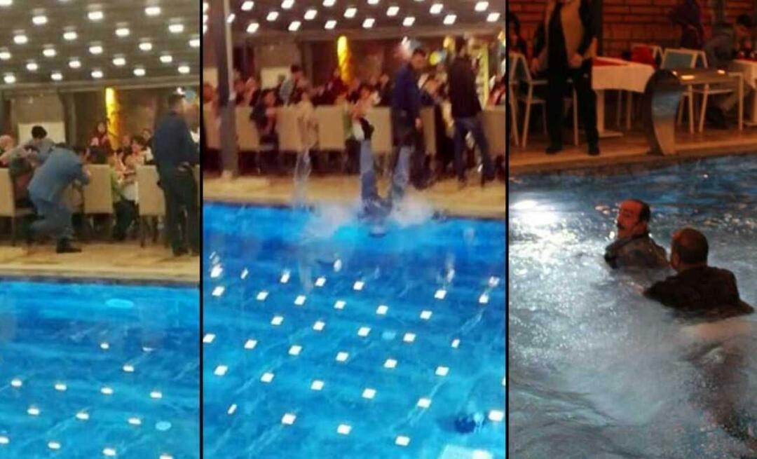 Moraaliõhtul ei jää maavärina ohvritele midagi! Mustafa Keser kukkus basseini