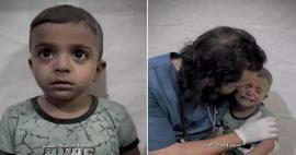 Nii püüdis arst rahustada Iisraeli rünnaku ajal hirmust värisevat Palestiina last