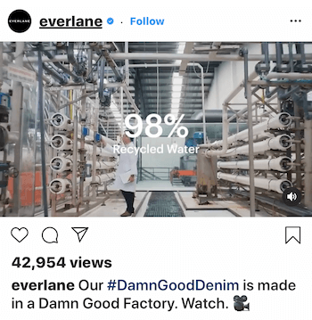 Instagrami videopostitus Everlane'ile