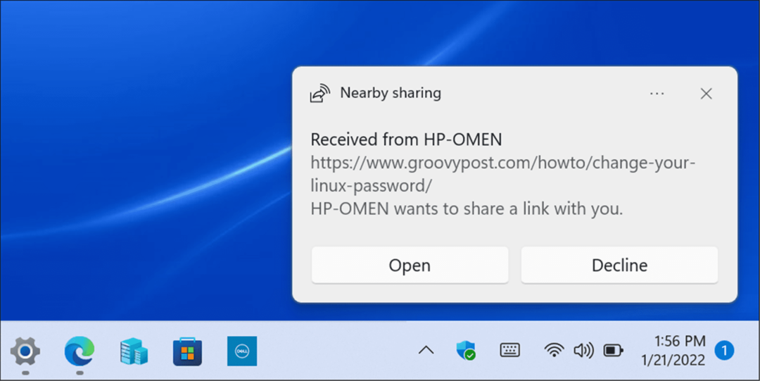 kasutage läheduses jagamist operatsioonisüsteemis Windows 11