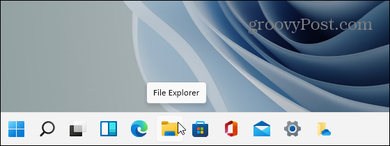 Failihalduri ikoon Windows 11 tegumiriba