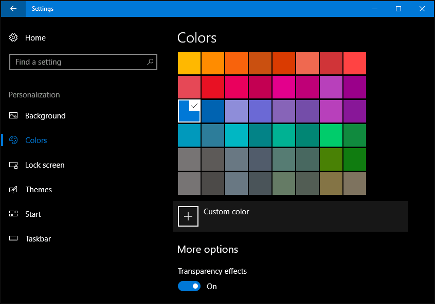 Kuidas muuta värvi ja välimust Windows 10 loojate värskenduses