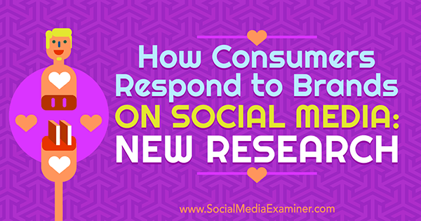 Kuidas reageerivad tarbijad sotsiaalmeedias asuvatele kaubamärkidele: Michelle Krasniaki uus uuring sotsiaalmeedia eksamineerija kohta.