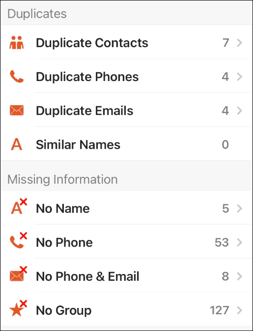 Contacts Pro kustutab iPhone'is dubleerivad kontaktid