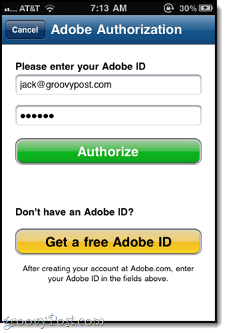 volitage oma Adobe ID-ga