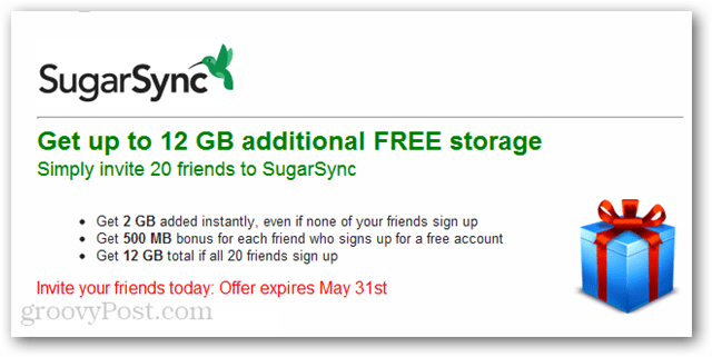 SugarSync: hankige kuni 12. GB vaba ruumi kuni 31. maini