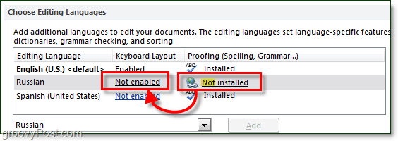 lubage Office 2010-s maagi keelte õigekirjakontroll ja klaviatuuripaigutused