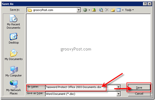 Kuidas kaitsta parooliga Microsoft Office 2003 dokumente