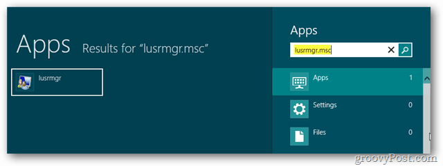 Windows 8: sisseehitatud administraatori konto lubamine