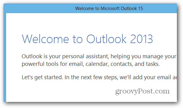 Outlooki Office 2013 väljavaade