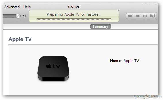 Apple TV taastamise käik