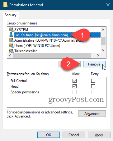Eemaldage kasutaja Windowsi registri dialoogiboksist Load