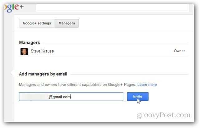Kuidas lisada Google+ lehele administraatorit või haldurit