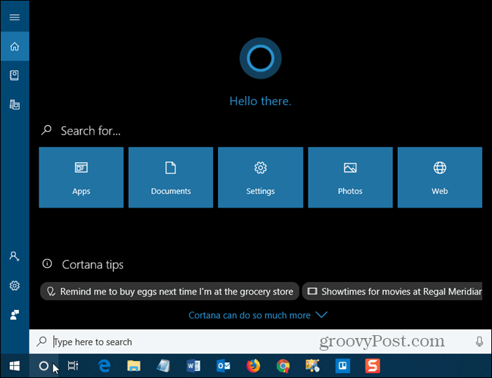 Cortana Windows 10-s